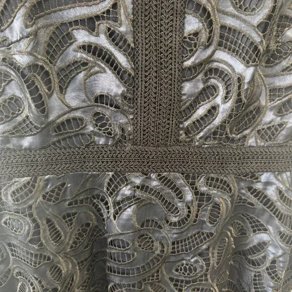 Antonio Melani Liva Black & Blue Lace Embroidered Fit & Flare Dress - Size 12 - Picture 11 of 16